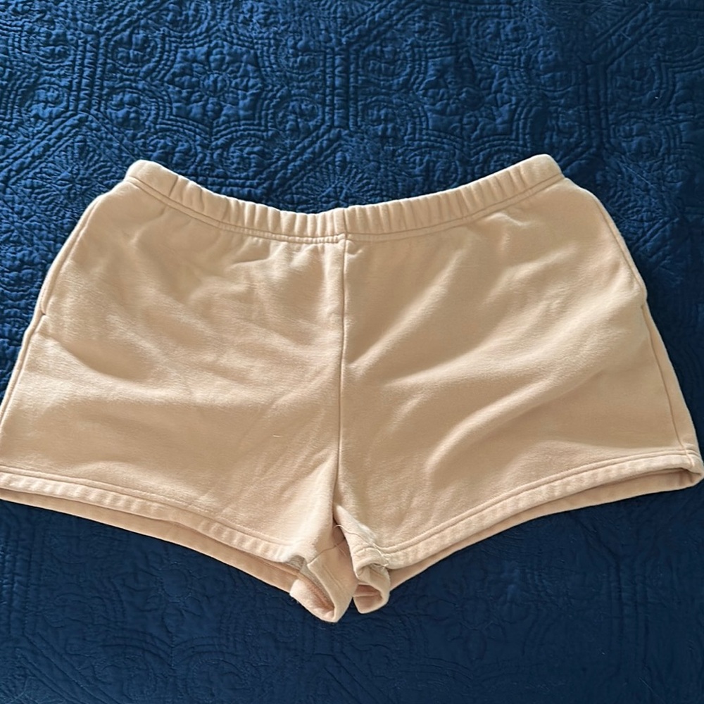 Fabletics Cream Athletic Shorts